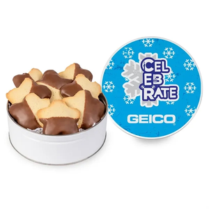 Photo of Chocolate Dipped Star Cookie In Gift Tin
