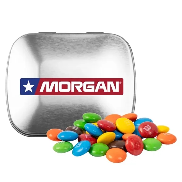 Silver color option for M&M's® In Domed Tin