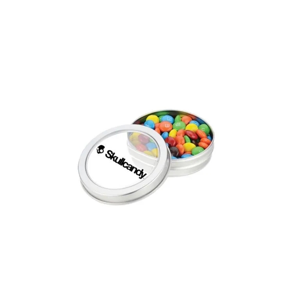 Silver color option for M&M's® In Small Top View Tin