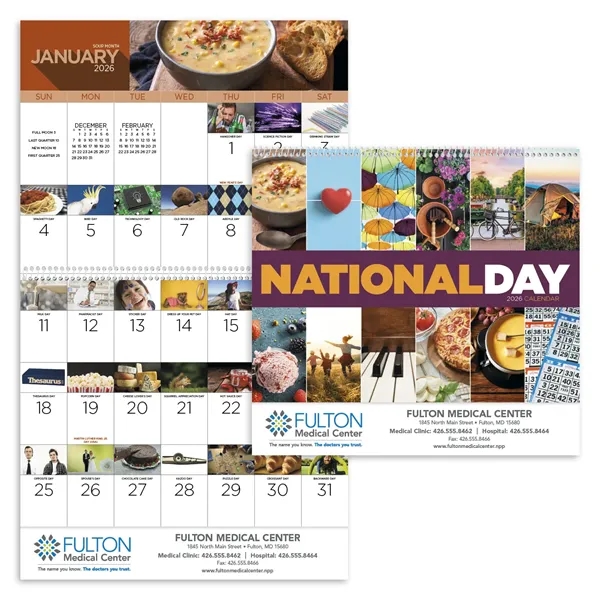White color option for National Day Spiral Calendar