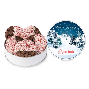 Photo of Crushed Peppermint Chocolate French Sable Cookie In Gift Tin