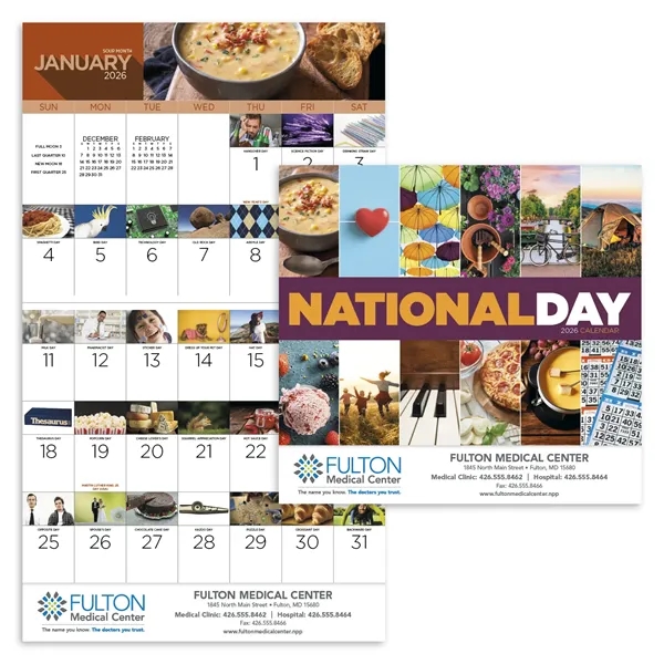 White color option for National Day Stapled Calendar