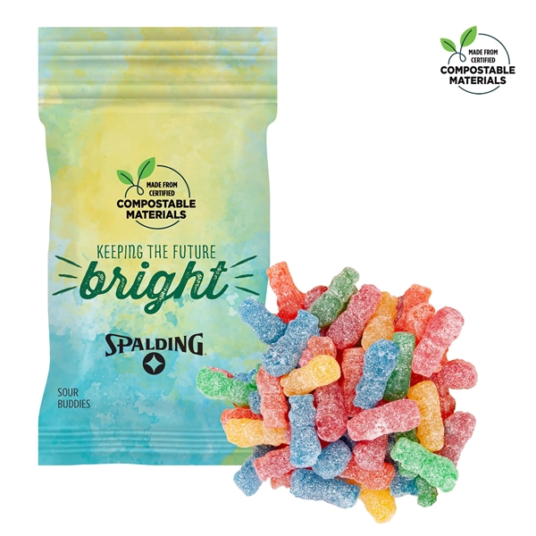 White color option for 1oz Eco Digibag, Compostable & Full Color, Sour Kids