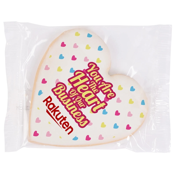 White color option for Full Color Custom Printed Cookie  Heart