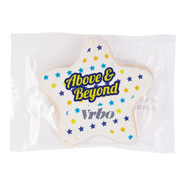 White color option for Full Color Custom Printed Cookie  Star
