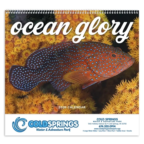 White color option for Ocean Glory Spiral Calendar