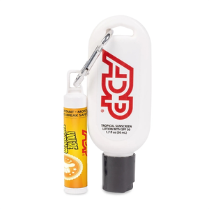 Photo of Sunscreen And Lip Balm Combo On Carabiner