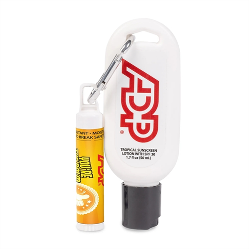 Main photo of Sunscreen And Lip Balm Combo On Carabiner