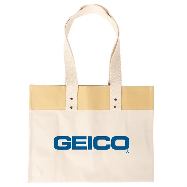Pale Khaki color option for Ace Usa Color Block Laminated Tote