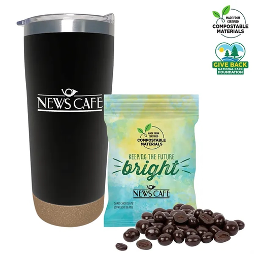 Main photo of Double Wall Tumbler Compostable Bag Dark Choc Espresso Beans