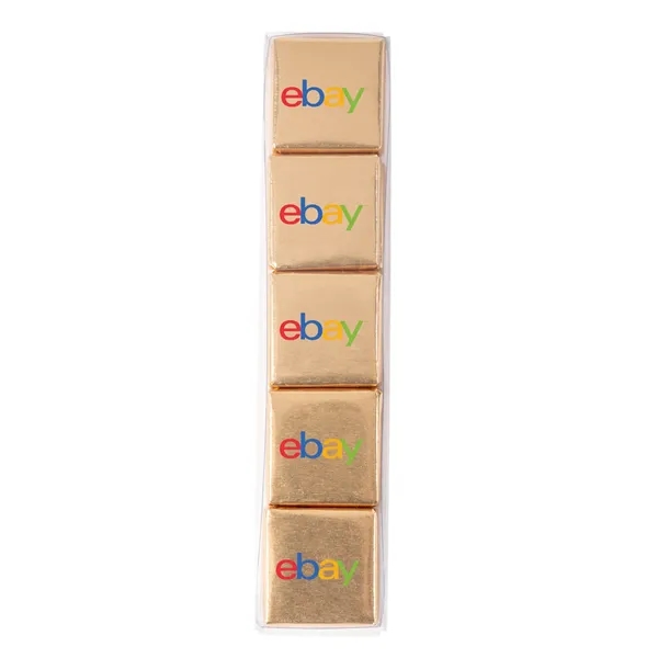Gold color option for Ten Piece Chocolate Foiled Square Acetate  Full Color