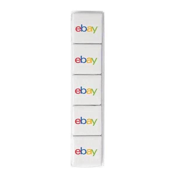 White color option for Ten Piece Chocolate Foiled Square Acetate  Full Color