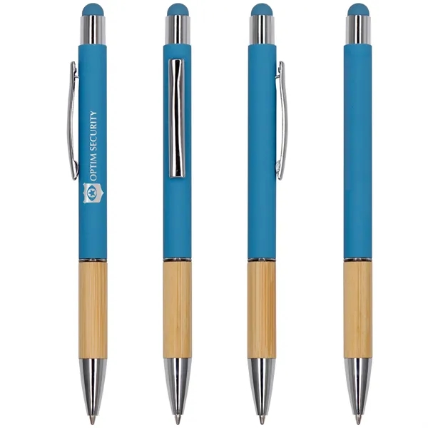 Blue color option for Saratoga Bamboo Grip Stylus Pen