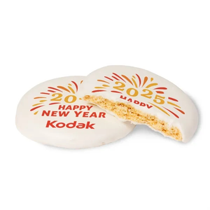 Photo of Iced Round Vanilla Cookie  Custom Logo