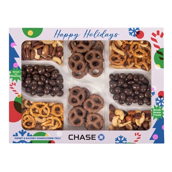 White color option for Sweet And Savory Charcuterie Tray In Custom Box