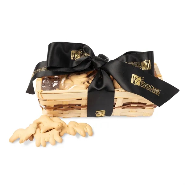 Wood color option for Gift Basket With Animal Crackers