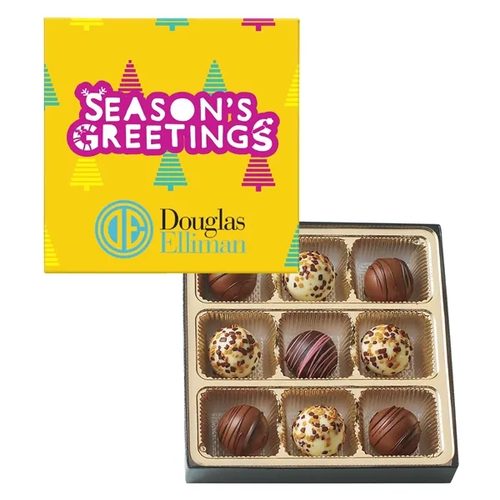 Photo of Truffle Gift Box Full Color Lid With 9 Truffles