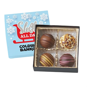 Photo of Truffle Gift Box Full Color Lid With 4 Truffles