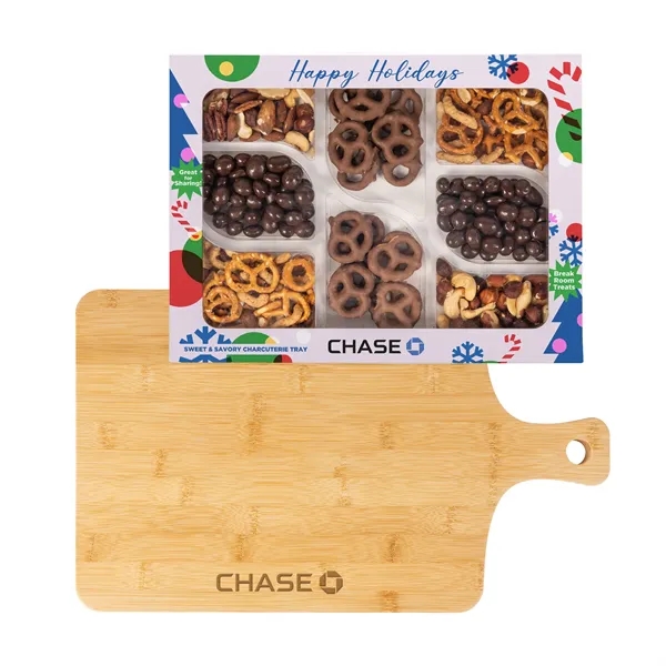 Natural color option for Sweet And Savory Charcuterie Tray With Bamboo Board