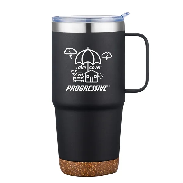 Black color option for 24 Oz. Stainless Steel Travel Mug With Cork Bottom
