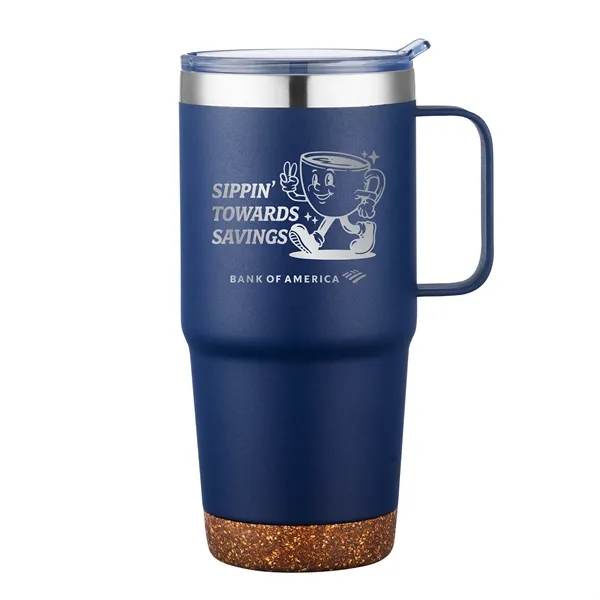Navy color option for 24 Oz. Stainless Steel Travel Mug With Cork Bottom