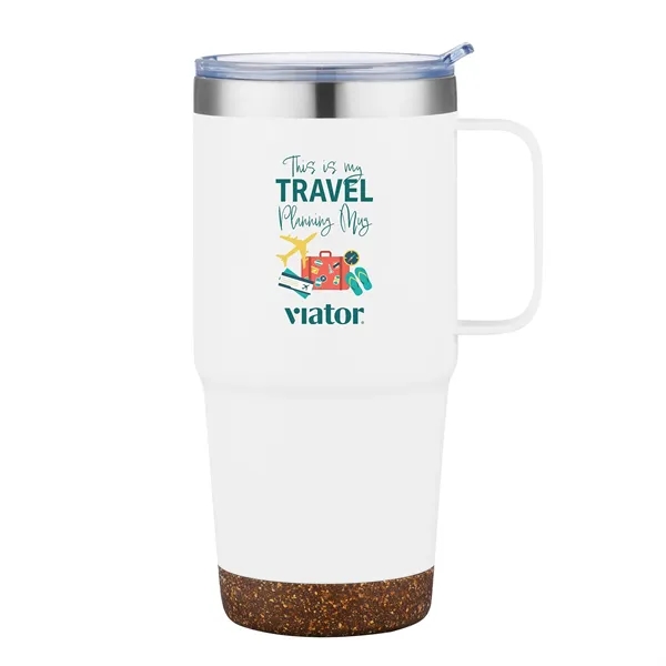 White color option for 24 Oz. Stainless Steel Travel Mug With Cork Bottom