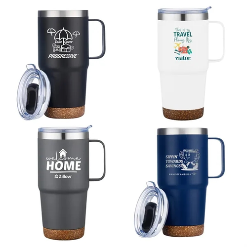 Main photo of 24 Oz. Stainless Steel Travel Mug With Cork Bottom