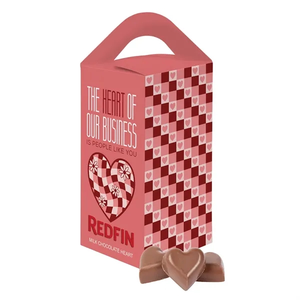 Photo of Tote Box With 1 Oz Milk Chocolate Hearts