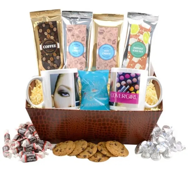 Brown color option for Tray W/Mugs And Jelly Bellies