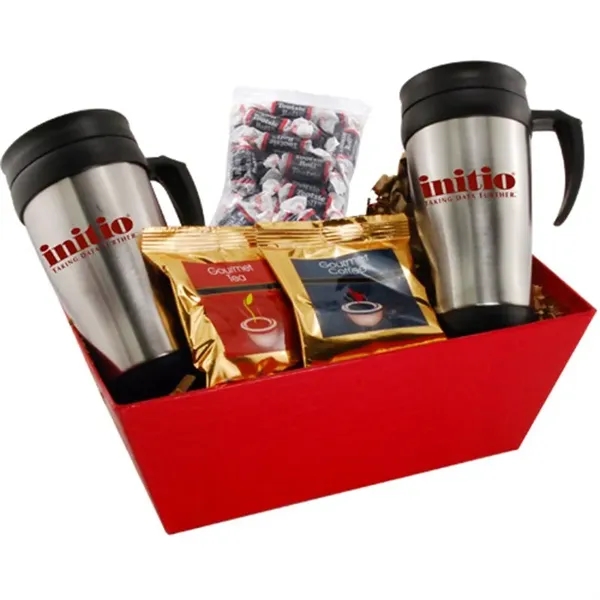 Red color option for Tray W/ Mugs And Tootsie Rolls