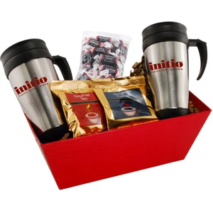 Photo of Tray W/ Mugs And Tootsie Rolls