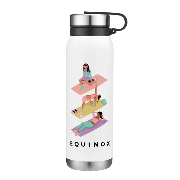 White color option for 20 Oz. Vacuum Water Bottle With Stainless Lid