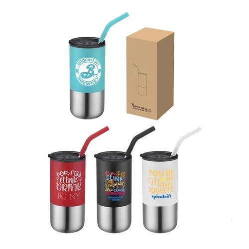 Photo of 16 Oz. Double Wall Tumbler With Straw