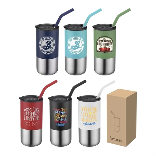 Photo of 16 Oz. Double Wall Tumbler With Straw