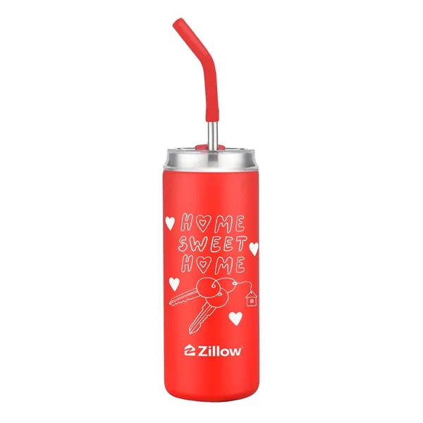 Red color option for 20 Oz. Vacuum Tumbler With Straw