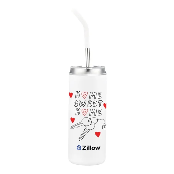 White color option for 20 Oz. Vacuum Tumbler With Straw