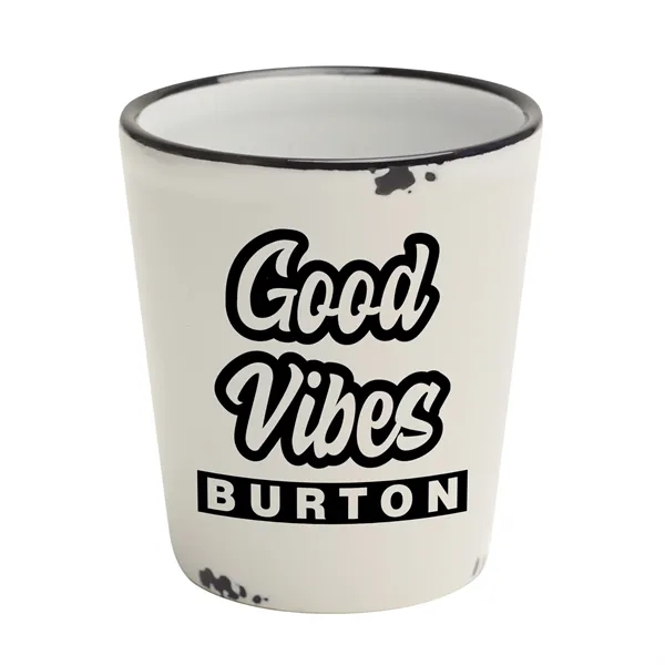 Cream color option for Distressed Camp Stone Shot Glass
