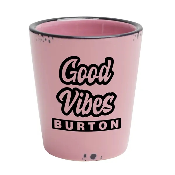 Pink color option for Distressed Camp Stone Shot Glass