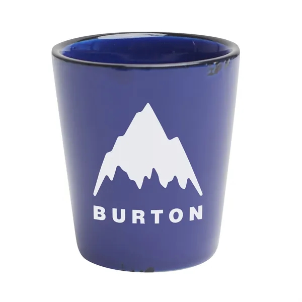 Royal color option for Distressed Camp Stone Shot Glass
