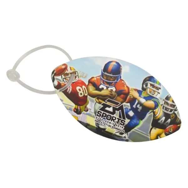 White W/Cord color option for Football Luggage Tag