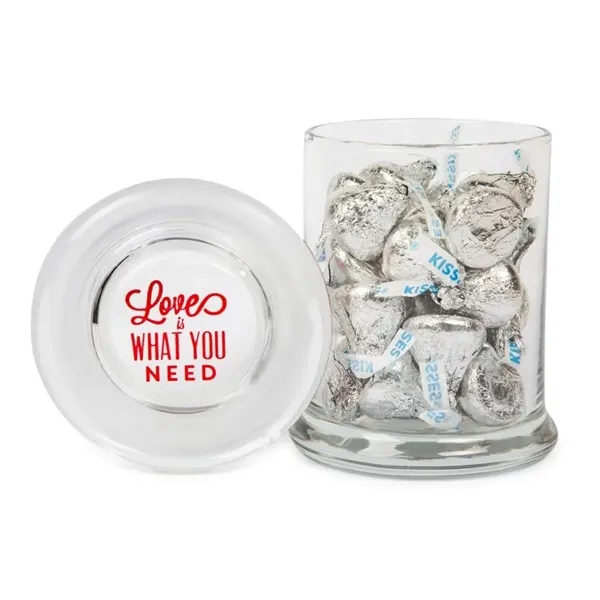 Clear color option for Glass Gourmet Jar   Hershey's Chocolate Kisses