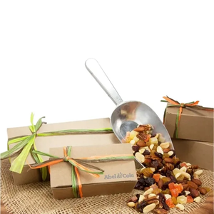 Photo of Small Natural Kraft Box With Cranberry Gold Mix