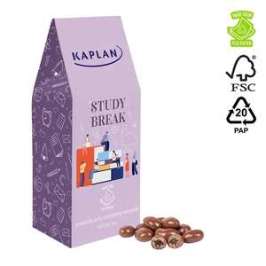 Photo of Eco Gable Box  Chocolate Raisins