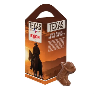Photo of Souvenir Tote Box With Cowboy Boot & Hat Shaped Chocolate