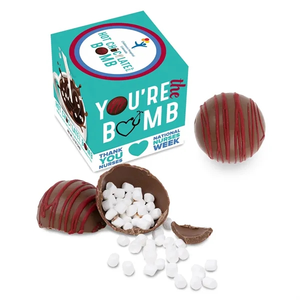 Photo of Red Drizzle Hot Chocolate Bomb In Full Color Gift Box