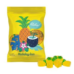 Photo of 4 Oz. Full Color Digibag™ With 3 D Gummy Pineapples