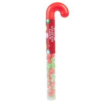 Holiday Candy Cane Tube With Christmas Spice Drops