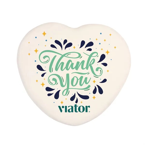 White color option for 3" Iced Full Color Vanilla Cookie  Heart