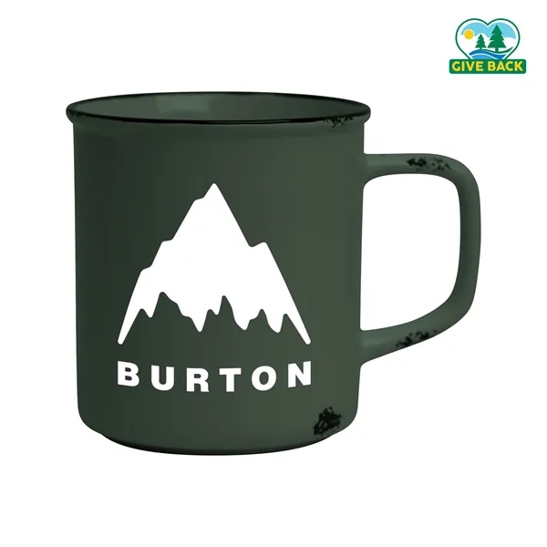 Army color option for Distressed Stoneware 17oz Camp Mug
