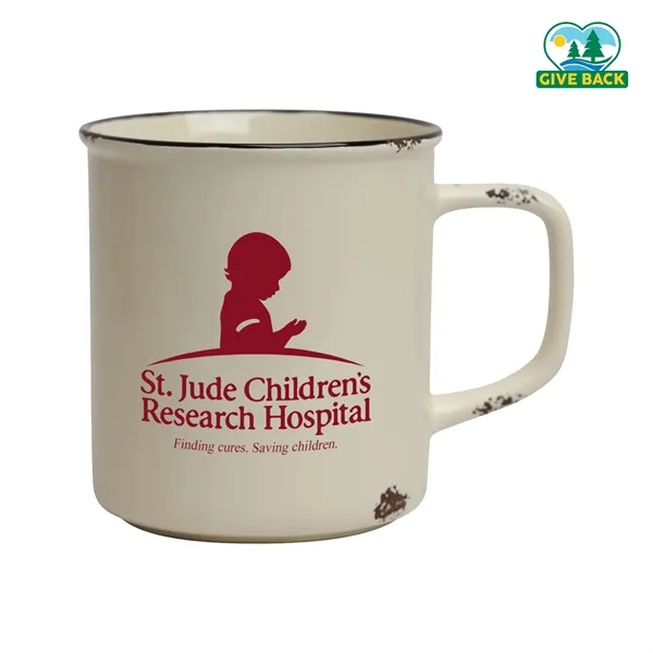 Cream color option for Distressed Stoneware 17oz Camp Mug